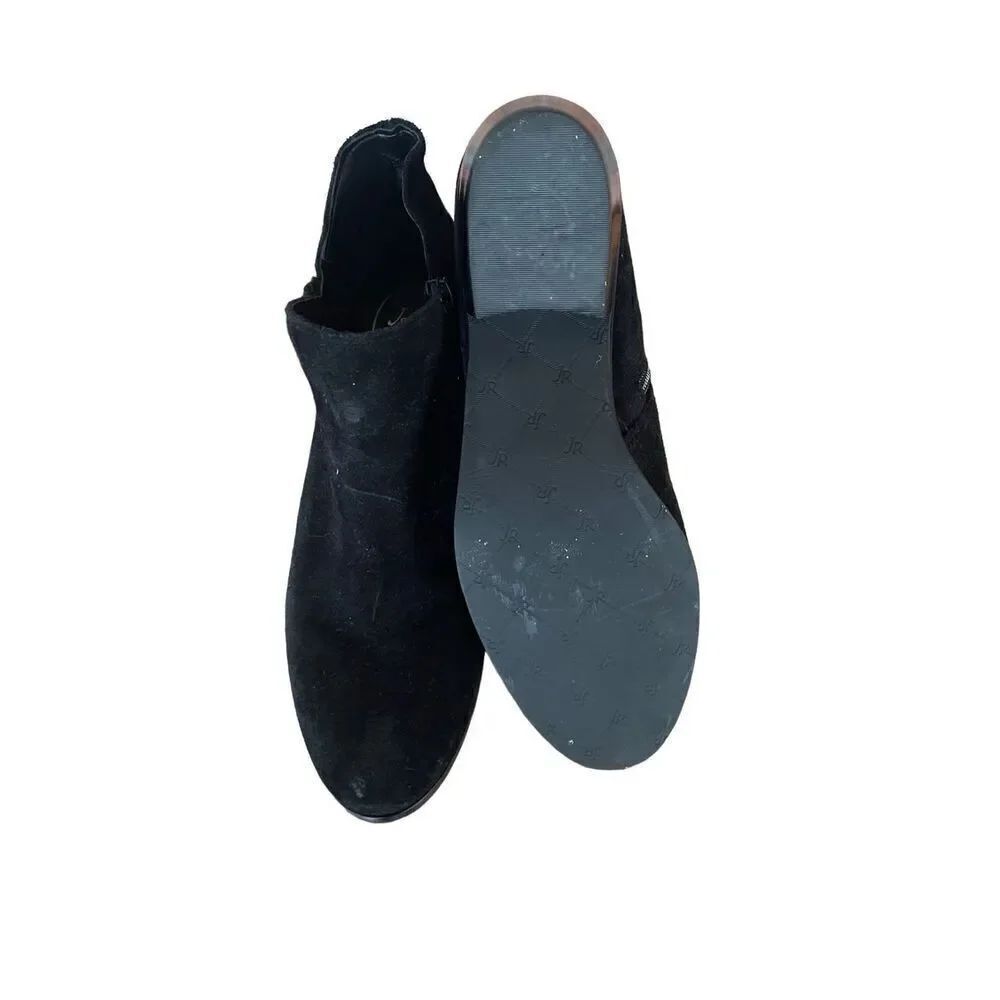 Jack Rogers Women's Black Suede Side Zip Ankle Length Booties Black Size 9M - Picture 10 of 11
